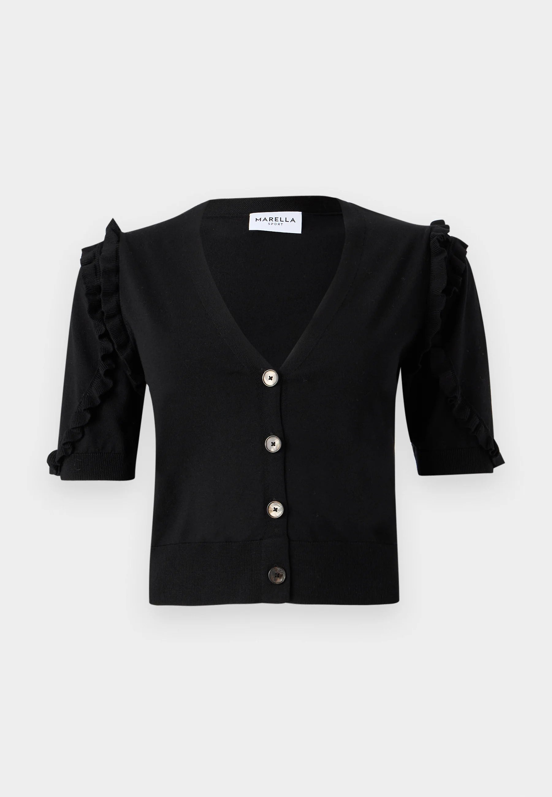 Marella Sport Black V-Neck Cardigan