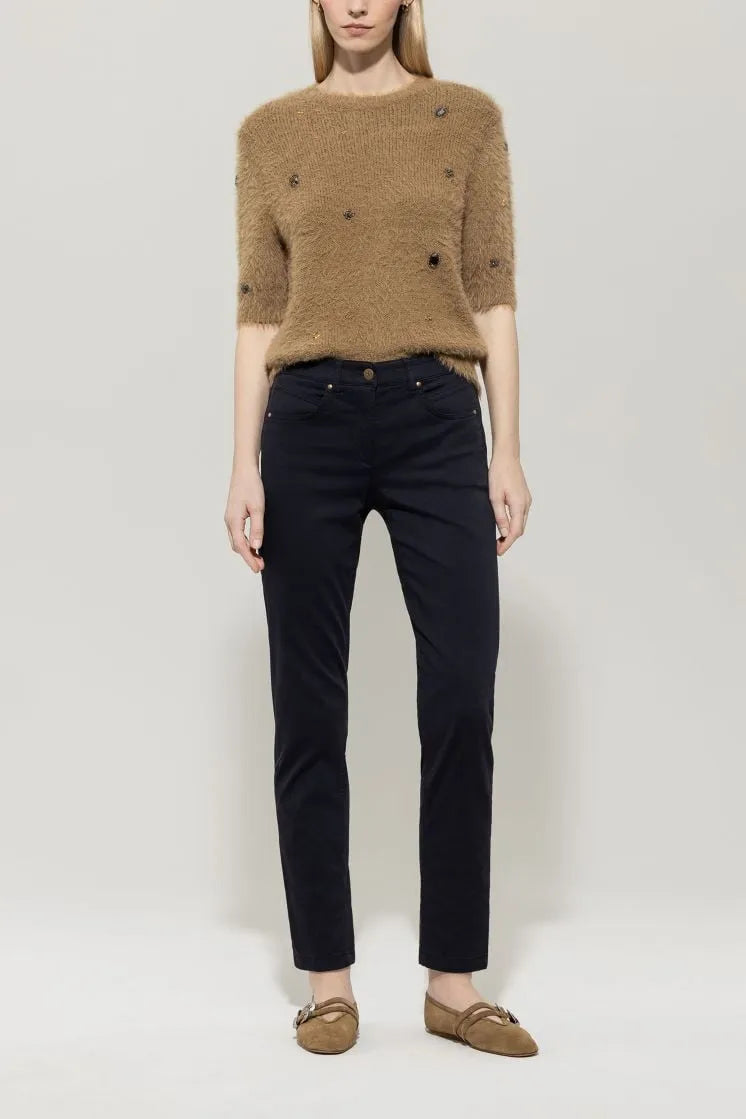 Luisa Cerano high stretch dark blue denim 627600