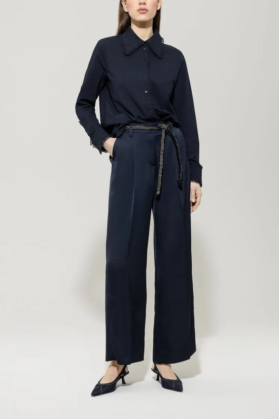 Luisa Cerano satin wide leg trousers 628827