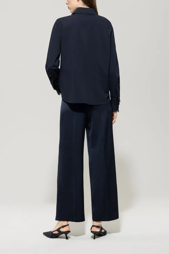 Luisa Cerano satin wide leg trousers 628827