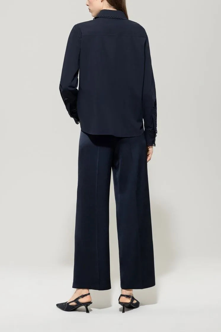 Luisa Cerano satin wide leg trousers 628827