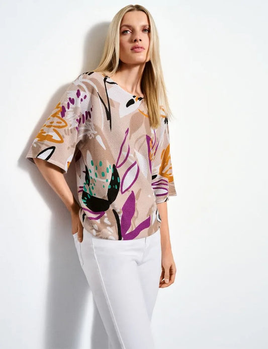 Faber patterned wide fit sweater 93405