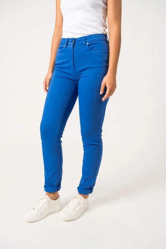 Saint James sea blue skinny leg trousers Mimosa 3101