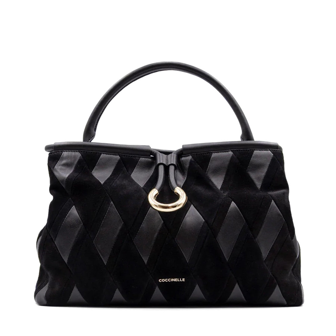 Coccinelle Black Lisbet Suede Tote Bag E1T1H180101