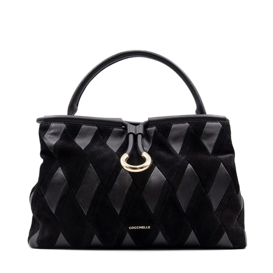 Coccinelle Black Lisbet Suede Tote Bag E1T1H180101