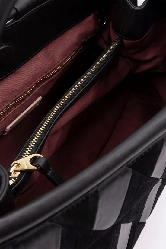 Coccinelle Black Lisbet Suede Tote Bag E1T1H180101