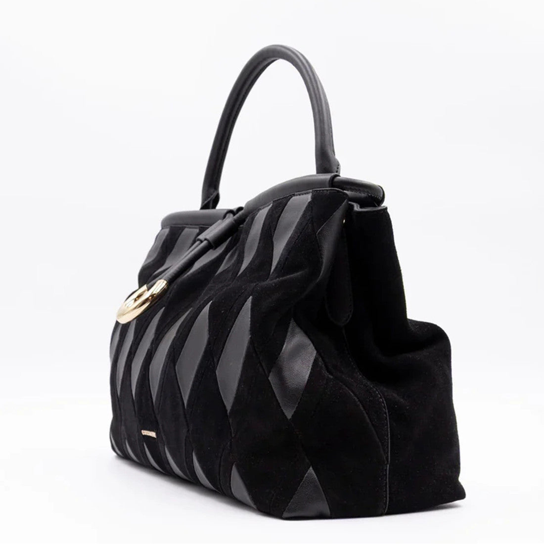 Coccinelle Black Lisbet Suede Tote Bag E1T1H180101