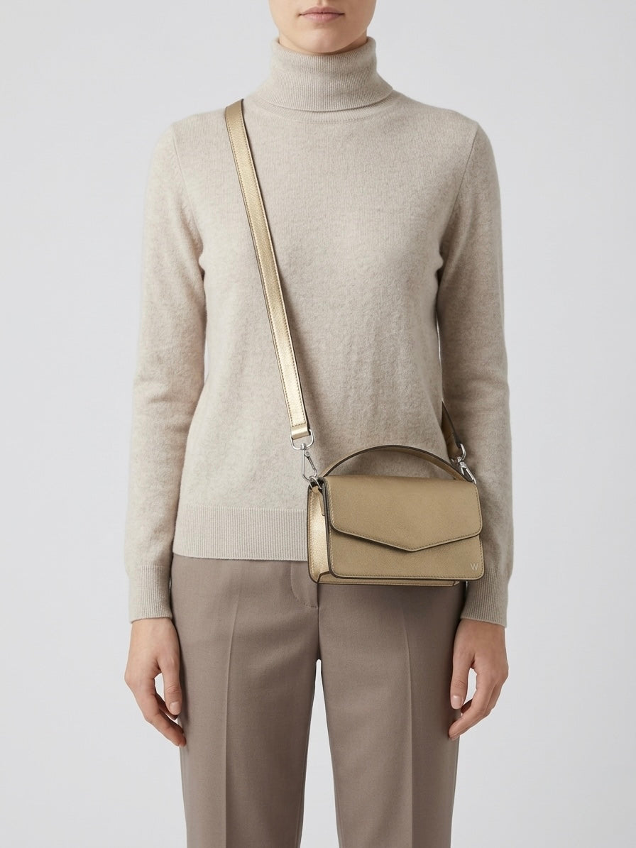 Oakwood Gold Mini Nappa Leather Bag