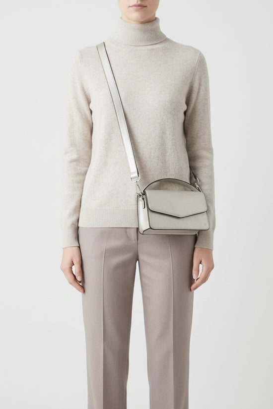 Oakwood Silver Mini Nappa Leather Bag