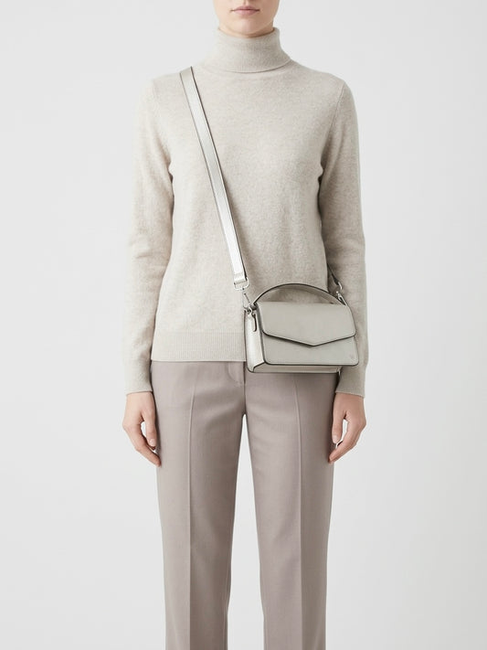Oakwood Silver Mini Nappa Leather Bag
