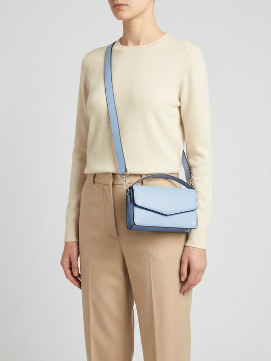 Oakwood Sky Blue Mini Nappa Leather Bag