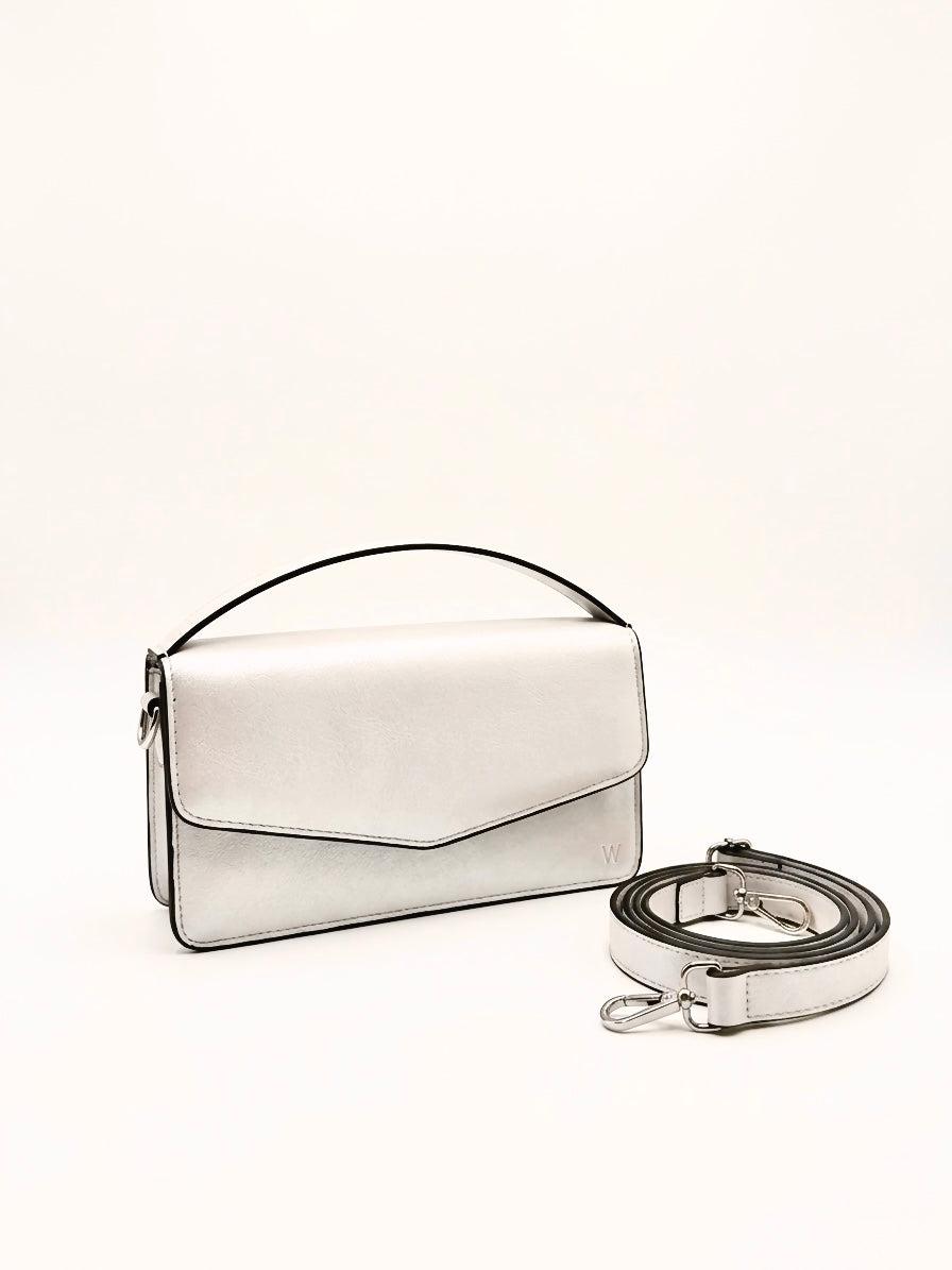 Oakwood White Mini Nappa Leather Bag