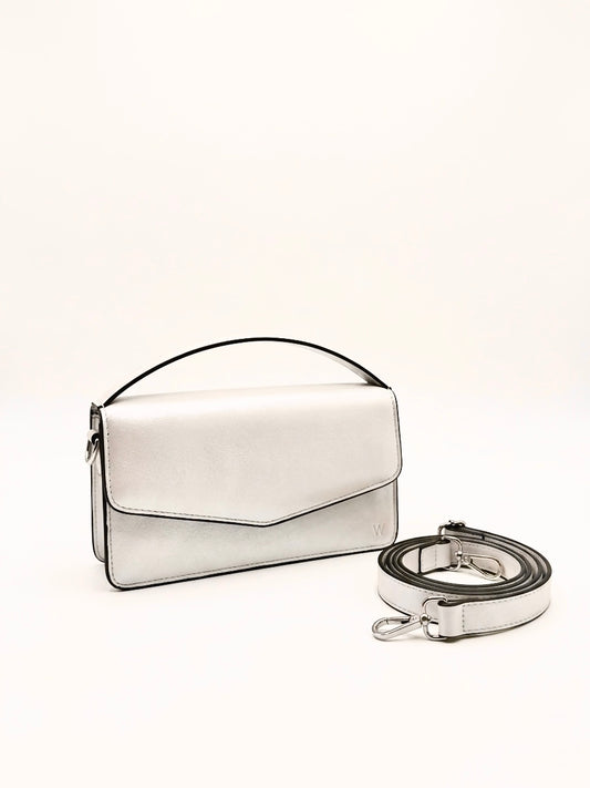 Oakwood White Mini Nappa Leather Bag