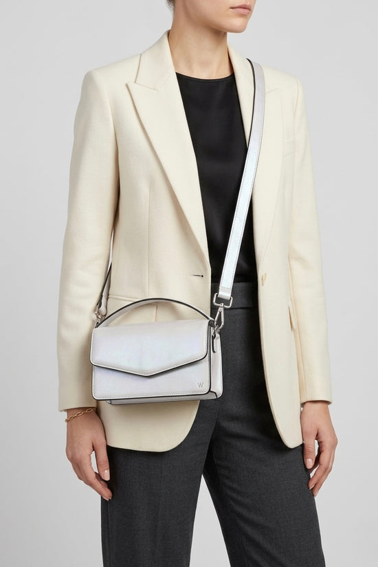 Oakwood White Mini Nappa Leather Bag