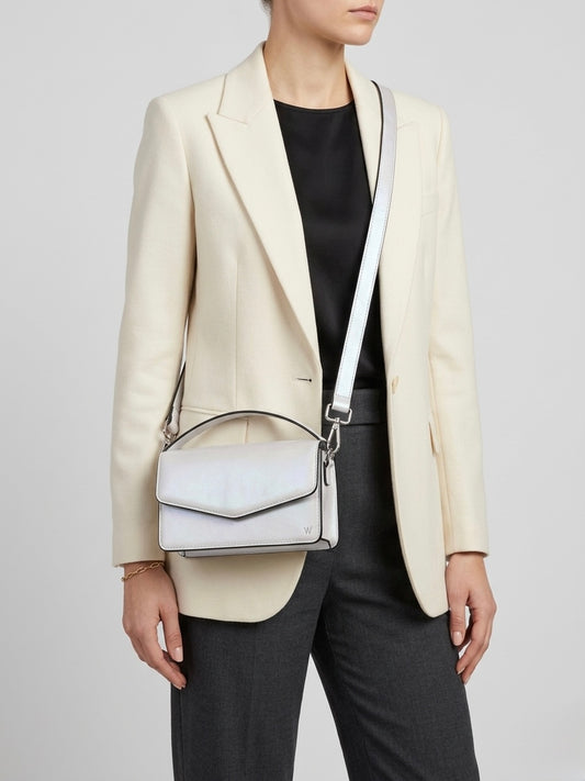 Oakwood White Mini Nappa Leather Bag