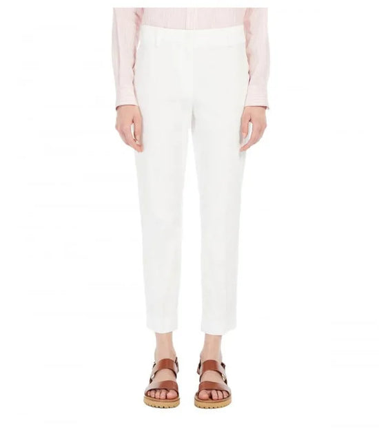 Max Mara Weekend white stretch gaberdine trousers Cecco
