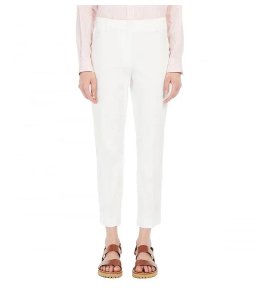 Max Mara Weekend white stretch gaberdine trousers Cecco