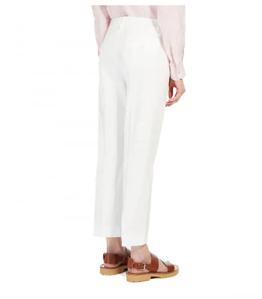 Max Mara Weekend white stretch gaberdine trousers Cecco