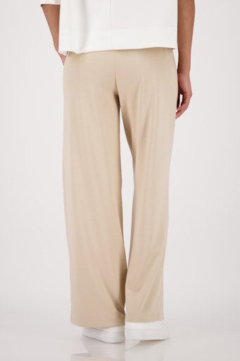 Monari Sand Relaxed-Fit Joggers with Elasticated Drawstring Waist, Side Pockets 410337