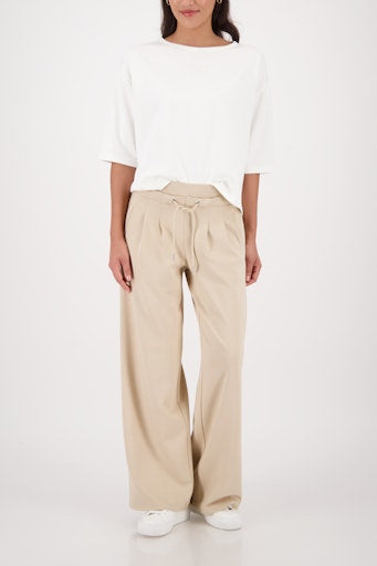 Monari Sand Relaxed-Fit Joggers with Elasticated Drawstring Waist, Side Pockets 410337
