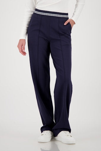 Monari Marine Wide Leg Joggers Relaxed Fit with Elasticated Waist 410341