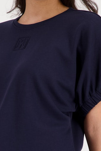 Monari Marine Blue Embossed Emblem Sweatshirt 410802