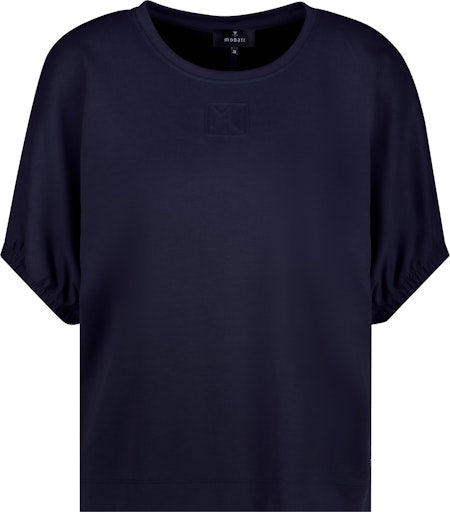 Monari Marine Blue Embossed Emblem Sweatshirt 410802