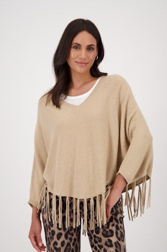 Monari fringed poncho 808946