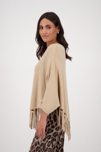 Monari fringed poncho 808946