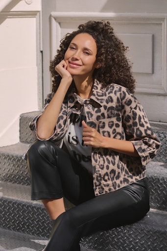 Monari animal print jacket 808783