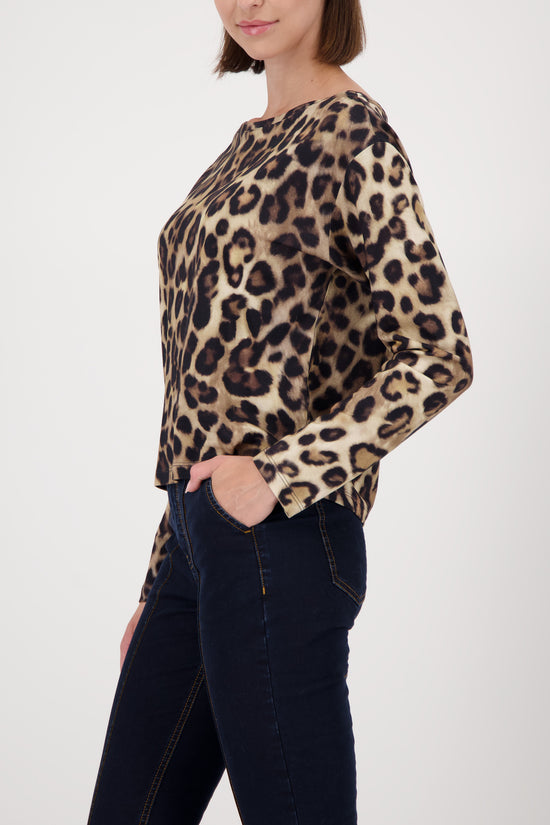 Monari long sleeve leopard-print top 809183