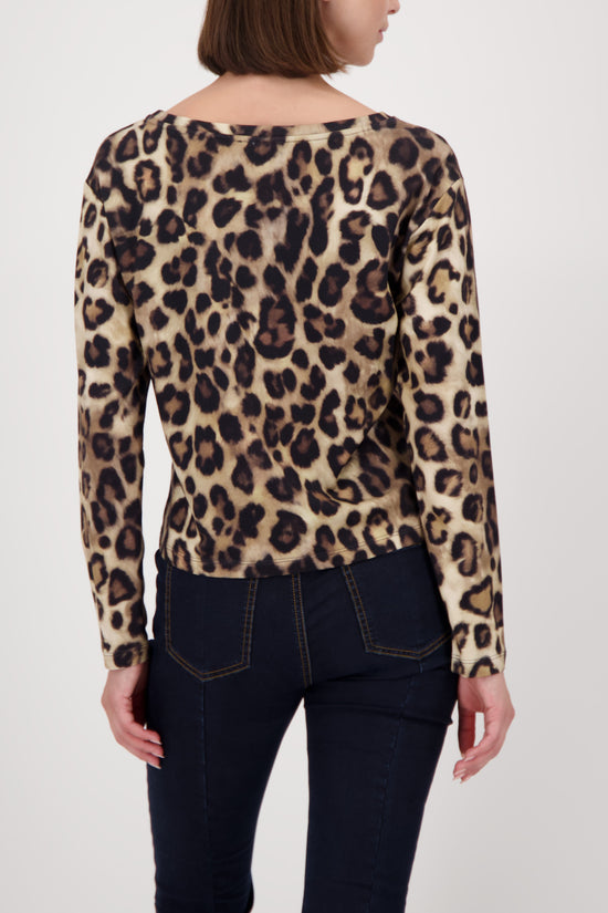 Monari long sleeve leopard-print top 809183