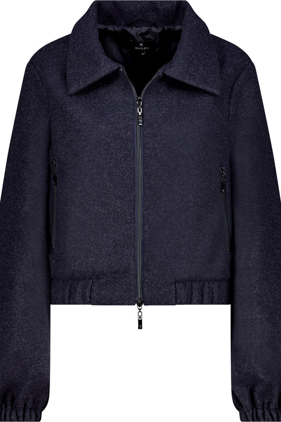 Monari lightweight jacket with shirt collar in night blue 809160