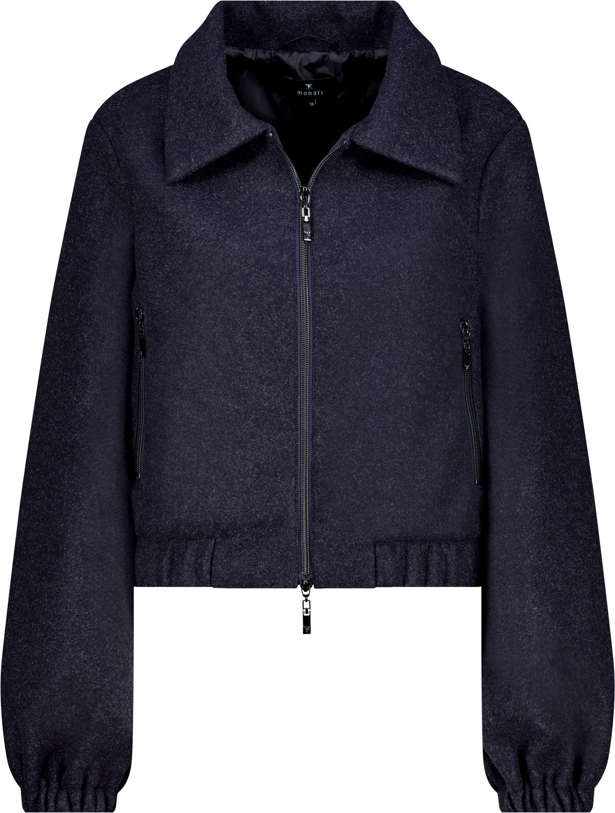 Monari lightweight jacket with shirt collar in night blue 809160