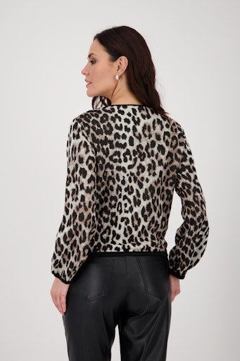 Monari animal print cardigan 808928