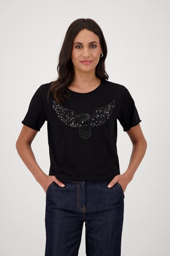 Monari beaded eagle t-shirt 808792