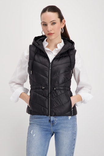 Monari black quilted gilet 809164