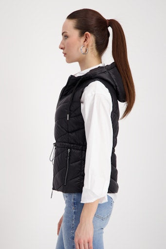 Monari black quilted gilet 809164