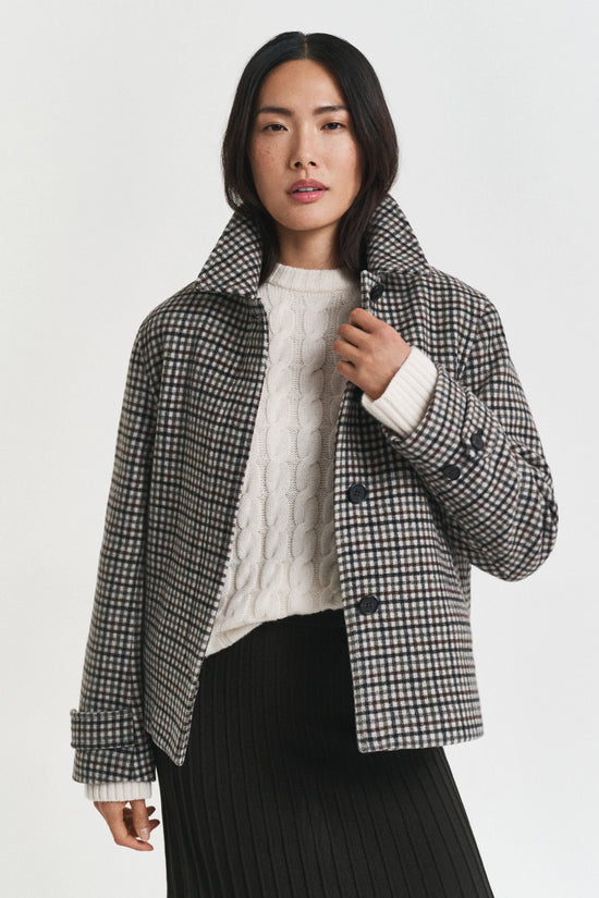Gant short checked outdoor jacket 4700396