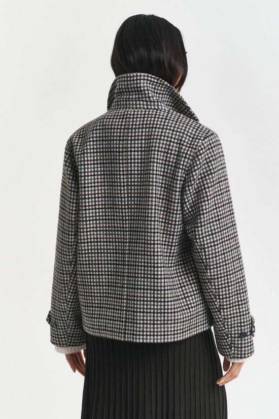 Gant short checked outdoor jacket 4700396