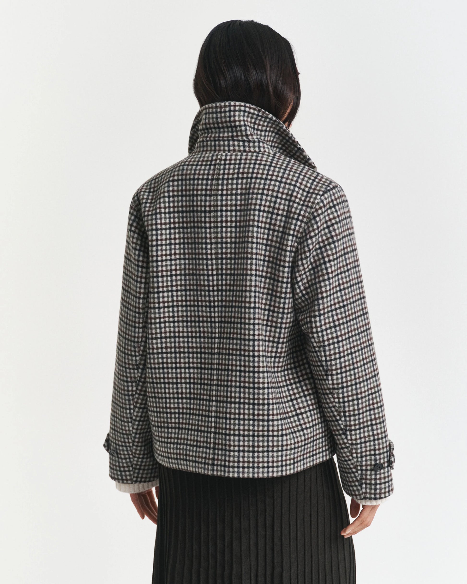 Gant short checked outdoor jacket 4700396