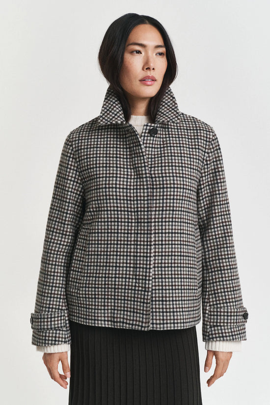Gant short checked outdoor jacket 4700396