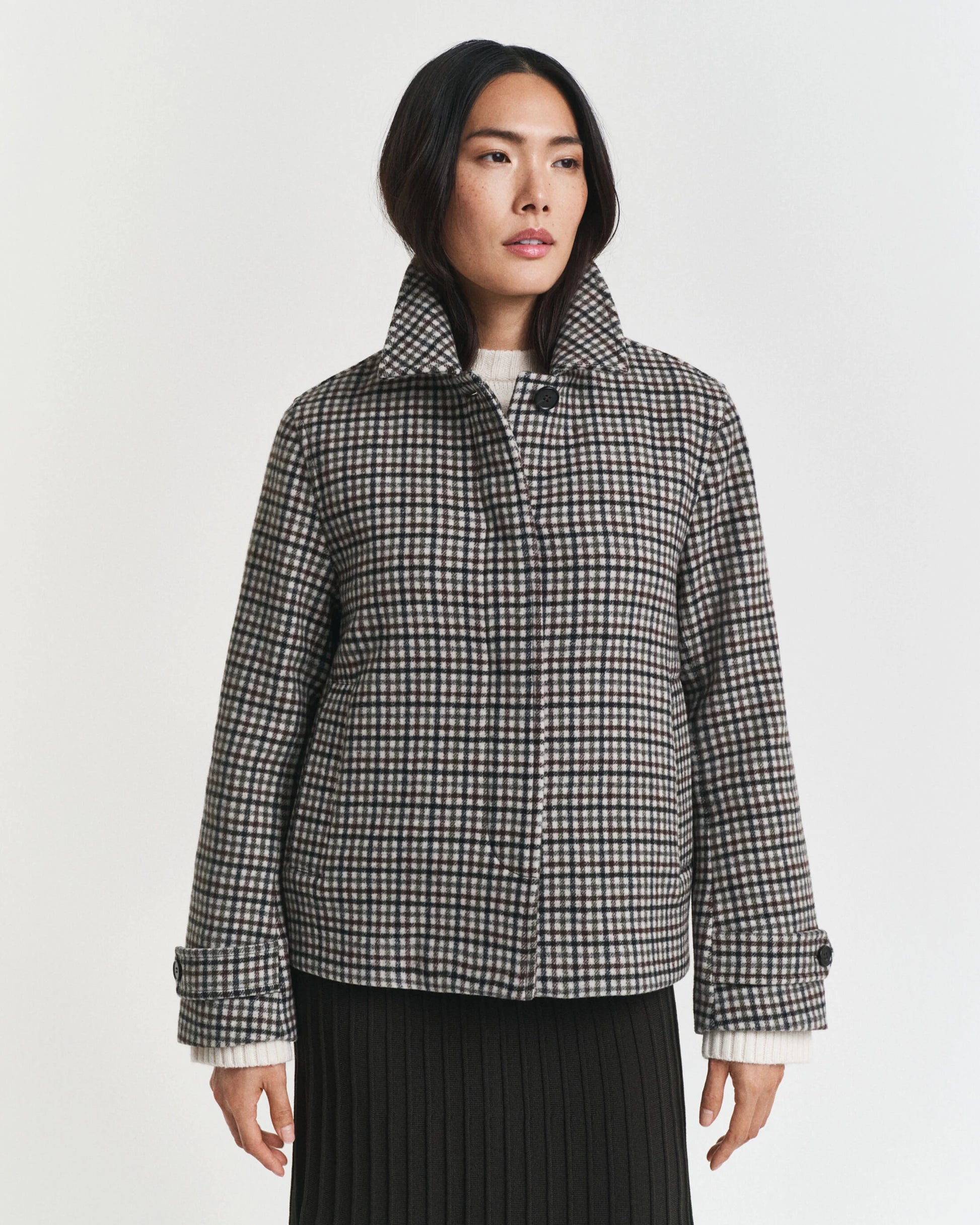 Gant short checked outdoor jacket 4700396