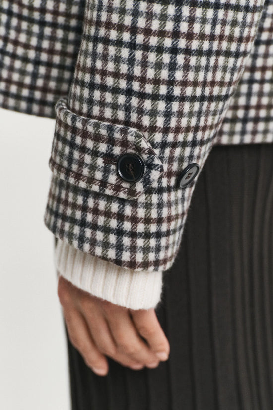 Gant short checked outdoor jacket 4700396