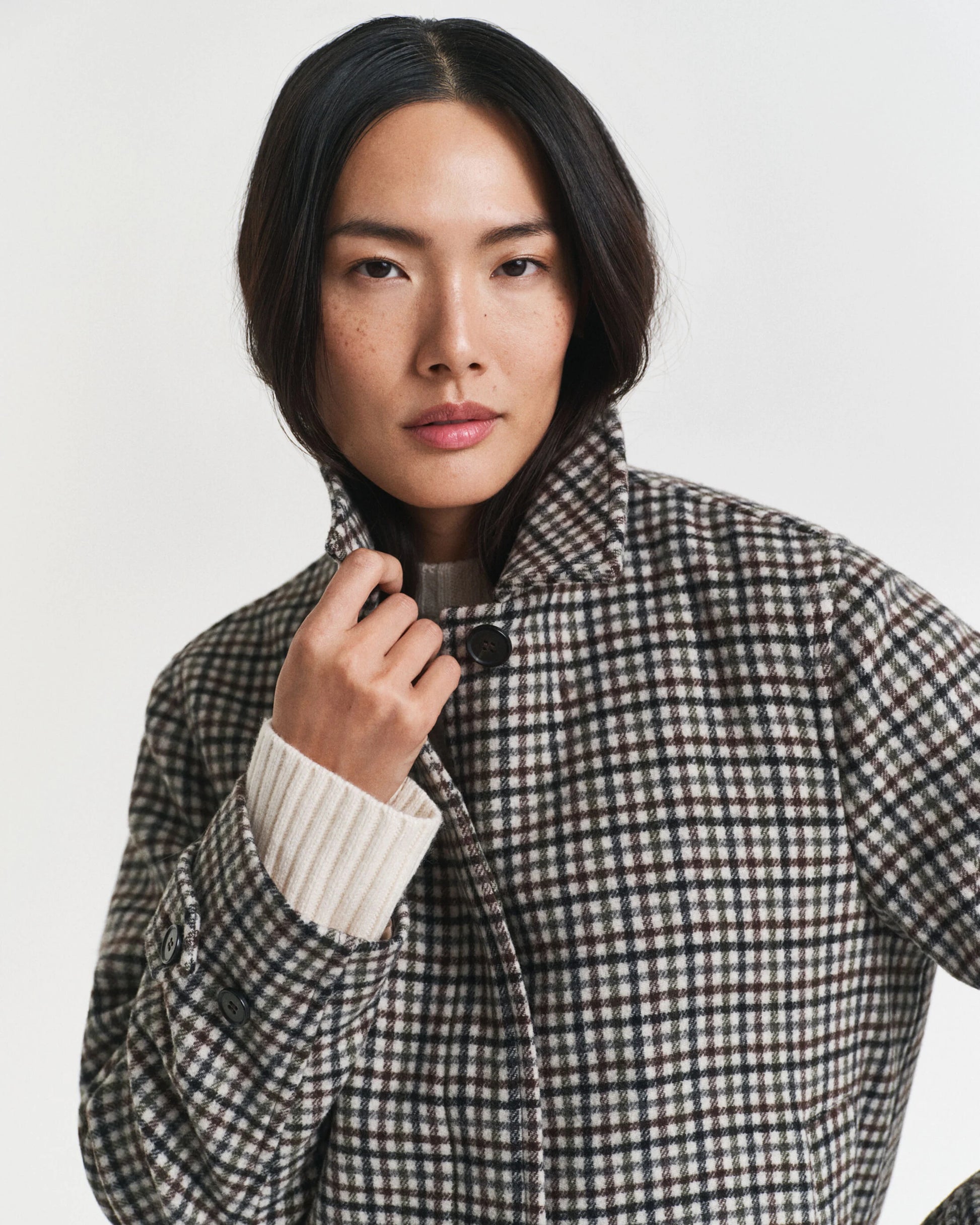 Gant short checked outdoor jacket 4700396