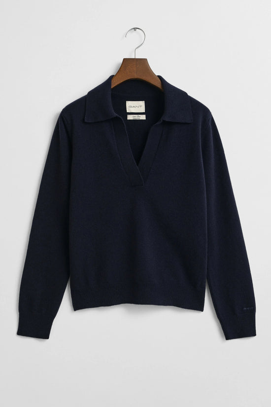 Gant blue wool rugger top 4805395