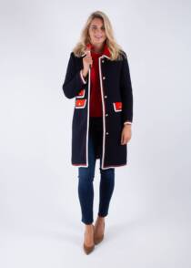 Jane Young, Gant tweed blue and red coat