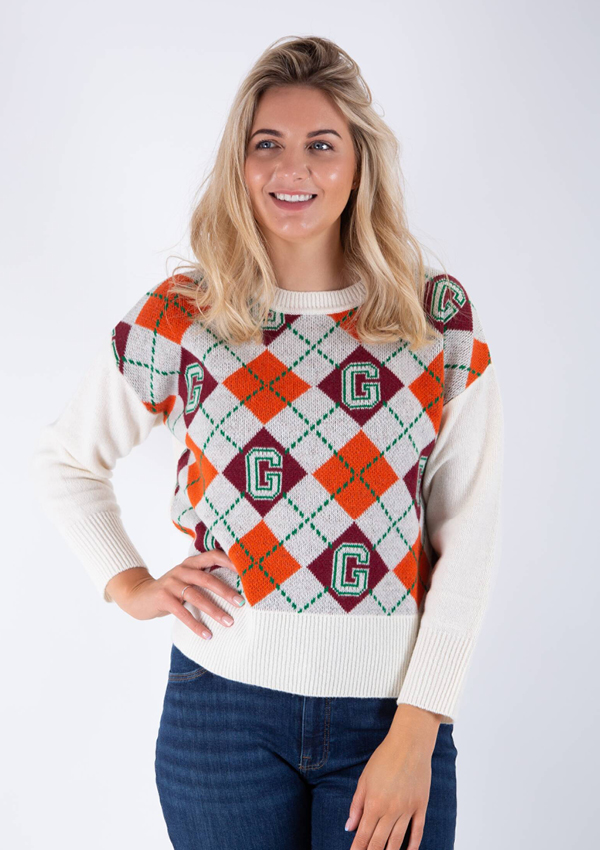 Gant argyle knit sweater