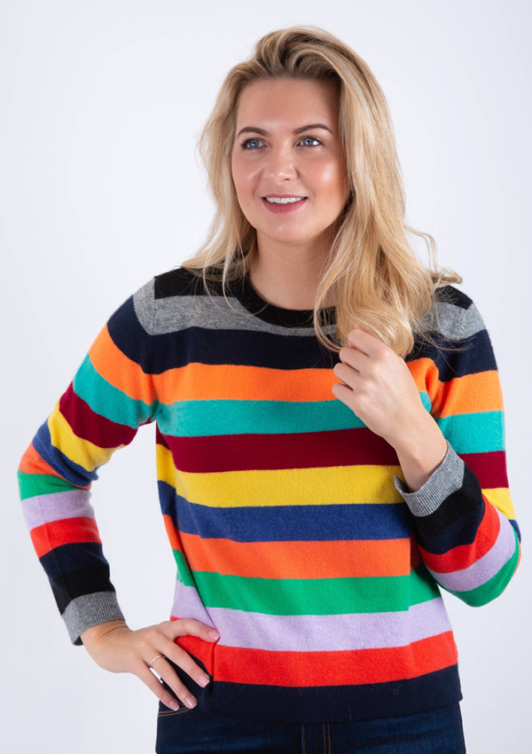 Jumper 1234 multi stripe sweater