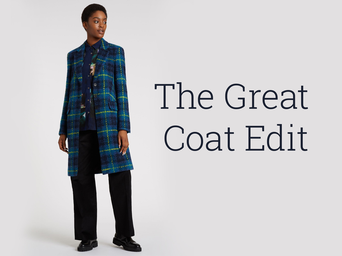 Paul Smith Checked coat. The great coat edit. Winter coat trends 21